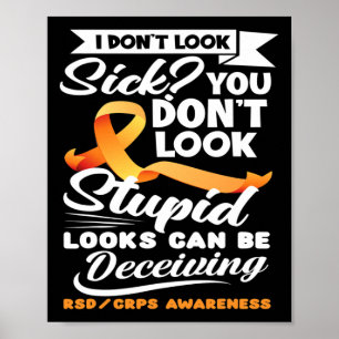 Blicke können Orange Ribbon Rsd Crps als Krieg bet Poster