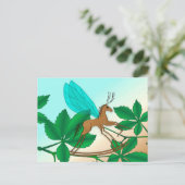 Blickende Glasinsekten - Rockingpferd Postkarte (Stehend Vorderseite)