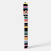 Blickfang mit hellen und fröhlichen Streifen-Desig iPhone Hülle (Linke Seite)