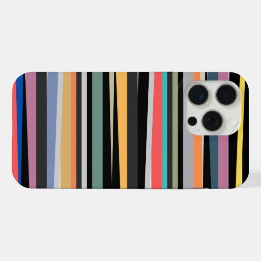 Blickfang mit hellen und fröhlichen Streifen-Desig iPhone Hülle (Rückseite (Horizontal))