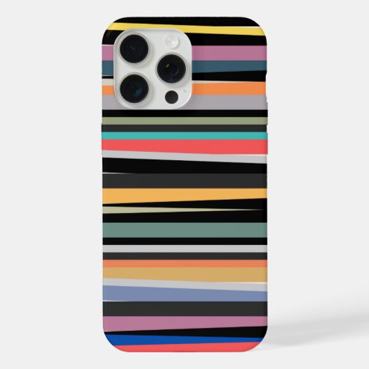 Blickfang mit hellen und fröhlichen Streifen-Desig iPhone Hülle (Rückseite)