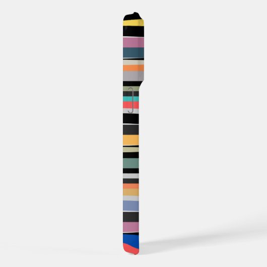 Blickfang mit hellen und fröhlichen Streifen-Desig iPhone Hülle (Rechte Seite)