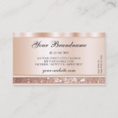 Blickfang Rose Goldener Glitzer mit Logo Visitenkarte (Rückseite)