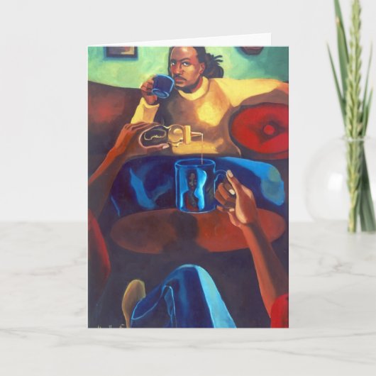 "Blickkontakt" Raum-Grußkarte Karte (Vorderseite)