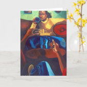 "Blickkontakt" Raum-Grußkarte Karte (Gelbe Blume)