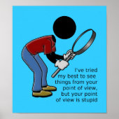 Blickpunkt ist ein stupides Poster (Vorne)