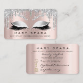 Blickreihen Lashes Silver Rose Spark Social Visitenkarte (Vorne/Hinten)