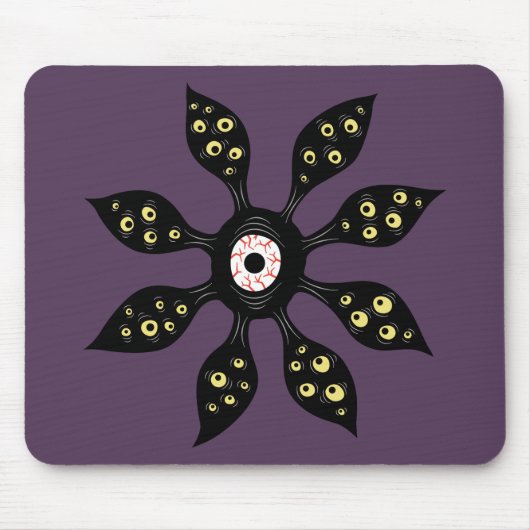 Blicks-Monster-gruselige sonderbare gotische Kunst Mousepad (Vorne)