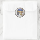 Blickschild-Aufkleber - Helm Runder Aufkleber (Tasche)