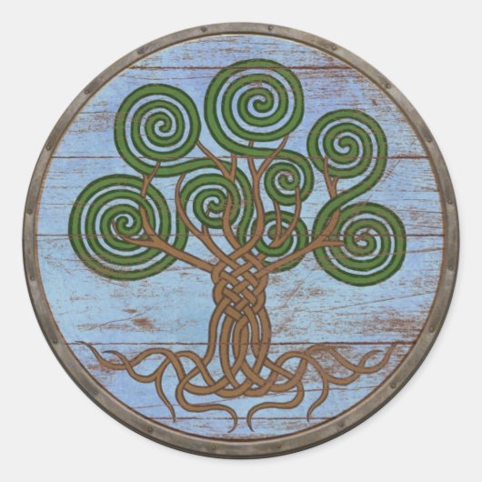 Blickschild-Aufkleber - Yggdrasil Runder Aufkleber (Vorderseite)