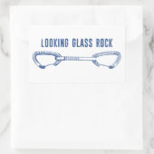 Blickwinkel Glass Rock Klettern Quickziehen Rechteckiger Aufkleber (Tasche)