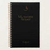 BLIDUL Meine Lieblingsrezepte sind schwarz Planer (Vorderseite)