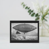 Blimp Airship Dirigier Vintage Flieger Pos Postkarte (Stehend Vorderseite)