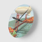 Blimp Airship Runde Wanduhr (Winkel)