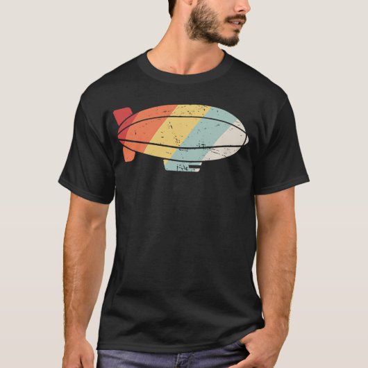 Blimp Pilot Retro Dirigible, Airship & Blimp T-Shirt (Vorderseite)