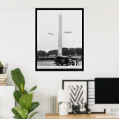 Blimps in der Nähe des Washington Monuments 1924 Poster (Heimbüro)