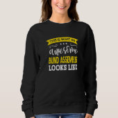 Blind Assembler Job Title Employee Worker Blind As Sweatshirt (Vorderseite)