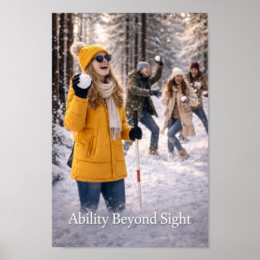 Blind Awareness Inclusivity Winter Poster (Vorne)