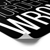 Blind Cricket Because Murder Is Wrong Funny  Poster (Ecke)