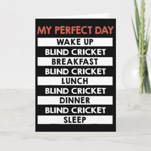 Blind Cricket Mein perfekter Tag Spieler Tagesrout Karte
