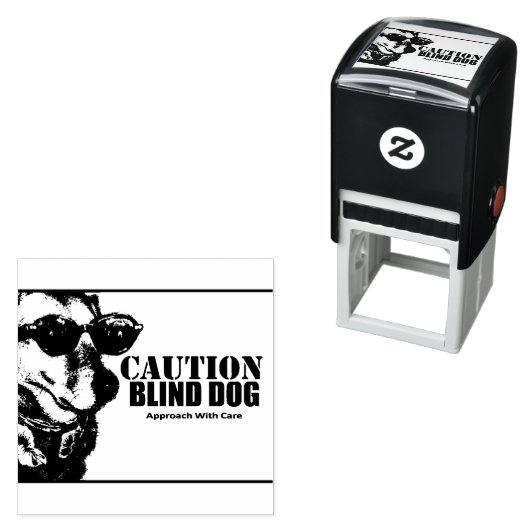 Blind Dog Self Inking Rubber Stamp Permastempel (Beispiel)