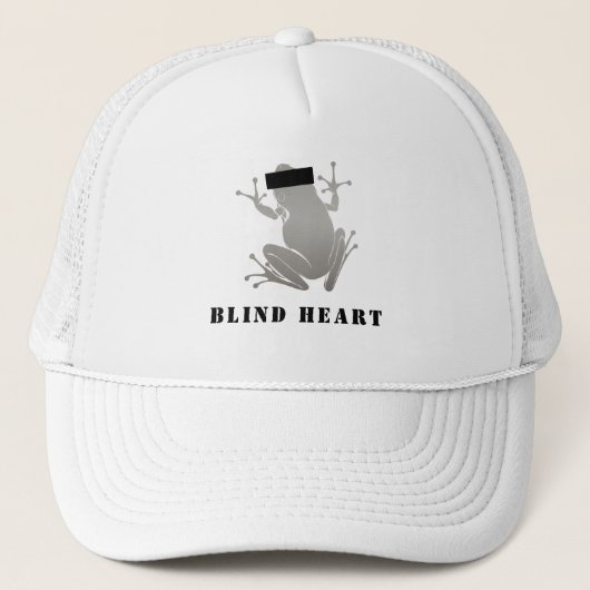 Blind Heart Censored Silver Frog CustomText Truckerkappe (Vorderseite)