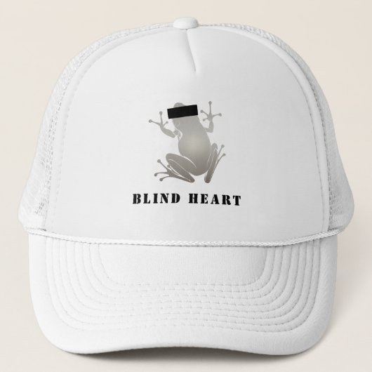 Blind Heart Censored Silver Frog CustomText Truckerkappe (Vorderseite)