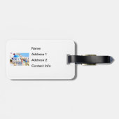 Blind machende weiße Gebäude in Griechenland Gepäckanhänger (Rückseite horizontal)