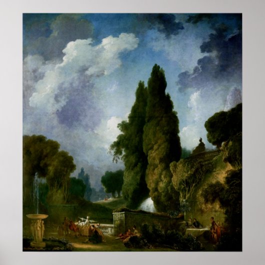 Blind Man's Bluff - Fragonard Rokoko Art Poster (Vorne)