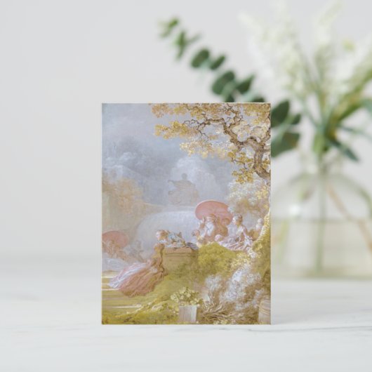 Blind Man's Bluff von Jean Honore Fragonard Postca Postkarte (Stehend Vorderseite)