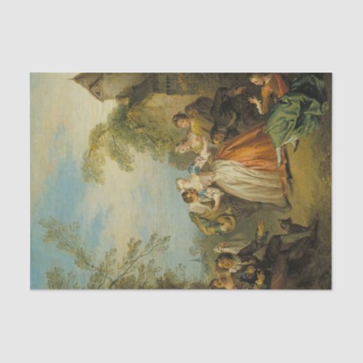 Blind Man's Buff von Jean-Baptiste Pater Seidenpapier (Vorderseite)