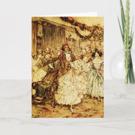 Blind Mans Buff Weihnachtsfeier Party Karte (Vorderseite)