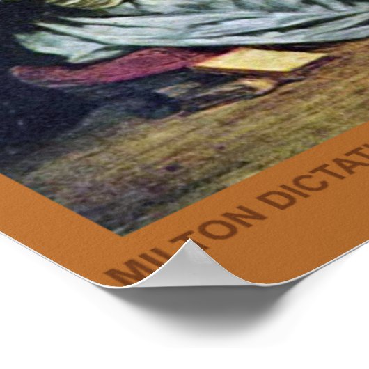 Blind Milton von Delacroix Poster (Ecke)