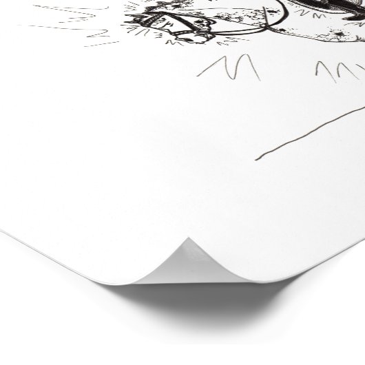 Blind mit Bling Poster (Ecke)