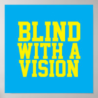 Blind mit einer blauen Vision