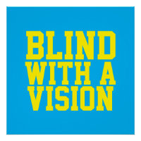 Blind mit einer blauen Vision