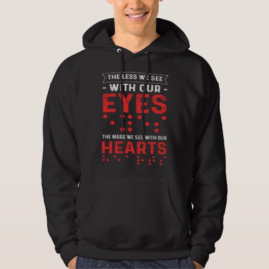 Blind People World Braille Day Blindness Awareness Hoodie (Vorderseite)