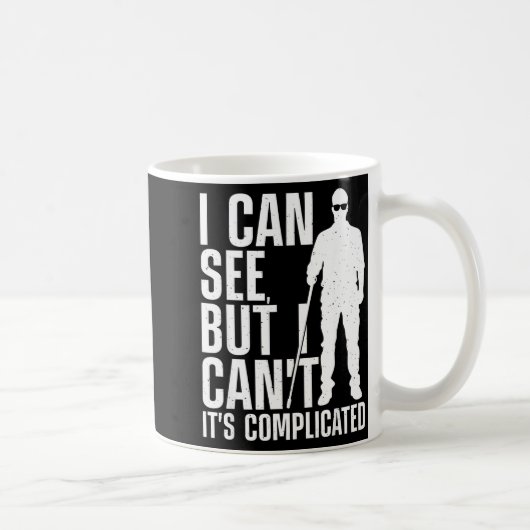 Blind Person Art For Men Women Blind People Sight Kaffeetasse (Rechts)
