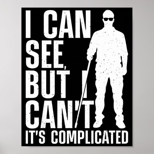 Blind Person Art For Men Women Blind People Sight Poster (Vorne)