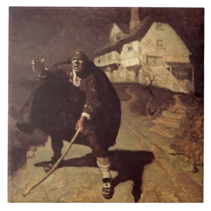 "Blind Pew" Pirate Art von NC Wyeth Fliese