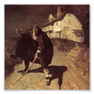 "Blind Pew" Pirate Art von NC Wyeth Fotodruck