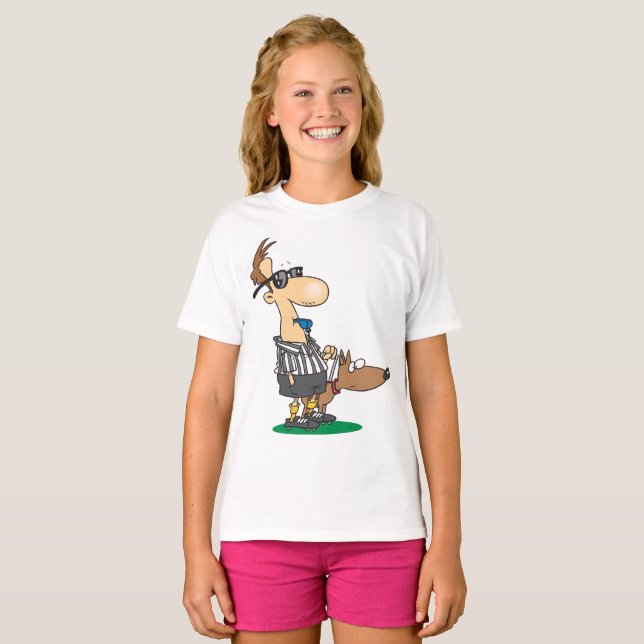 Blind Referee Blowing A Whistle T-Shirt (Vorne ganz)