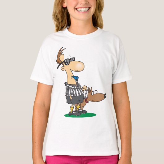 Blind Referee Blowing A Whistle T-Shirt (Vorderseite)
