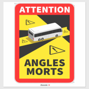 Blind Spot Angles Morts - Busaufkleber Aufkleber