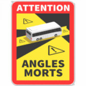 Blind Spot Angles Morts - Busaufkleber Aufkleber (Vorderseite)
