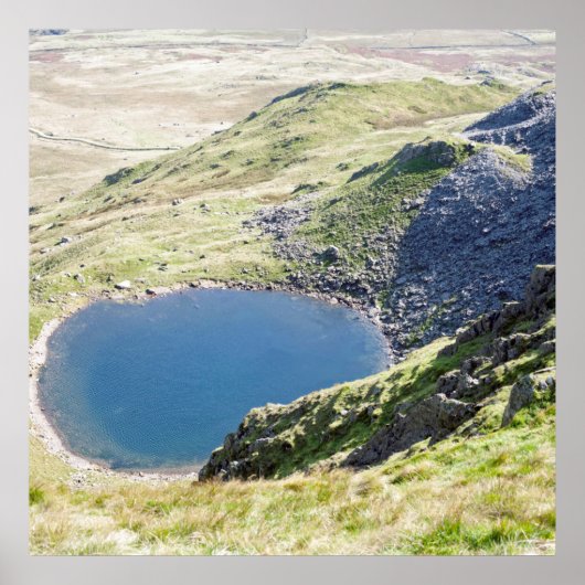 Blind Tarn Dow Crag Lake District Postcard Cushion Poster (Vorne)