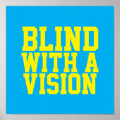 Blind With A Vision Blue Poster (Vorne)