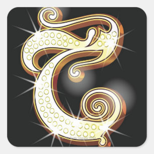 Blindalphabet C Quadratischer Aufkleber