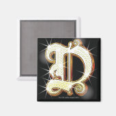 Blindalphabet D Magnet (Vorderseite/Rückseite)