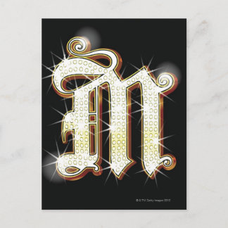 Blindalphabet M Postkarte